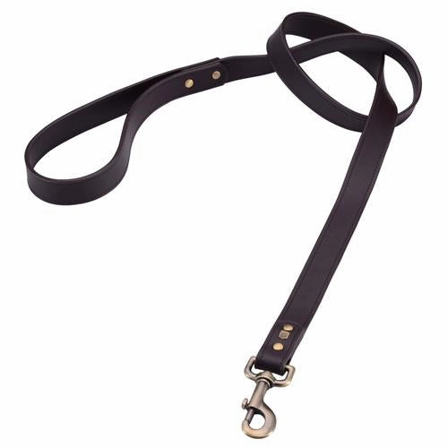 Leather Dog Leash Brown