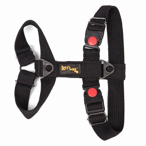 Let's Wag H Harness for Dogs (Black)