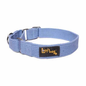 Let's Wag Martingale Fabric Collar for Dogs (Sky Blue)