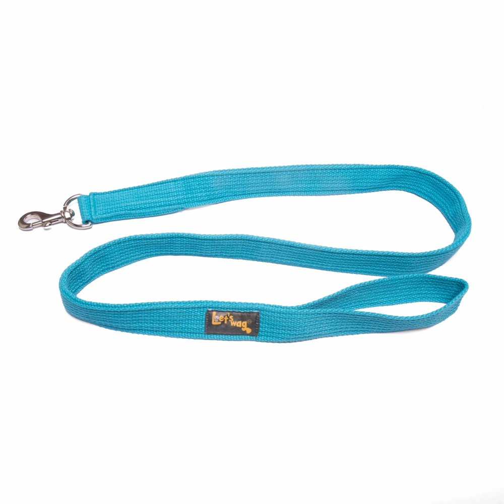 Let's Wag Single Handle Fabric Leash for Dogs (Cobalt Blue)