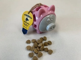 Lightning Dog Random Rollers Pink Piggy Treat Dispensing Dog Toy