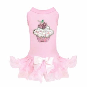 Lil' Miss Cupcake Dog Dress Pink