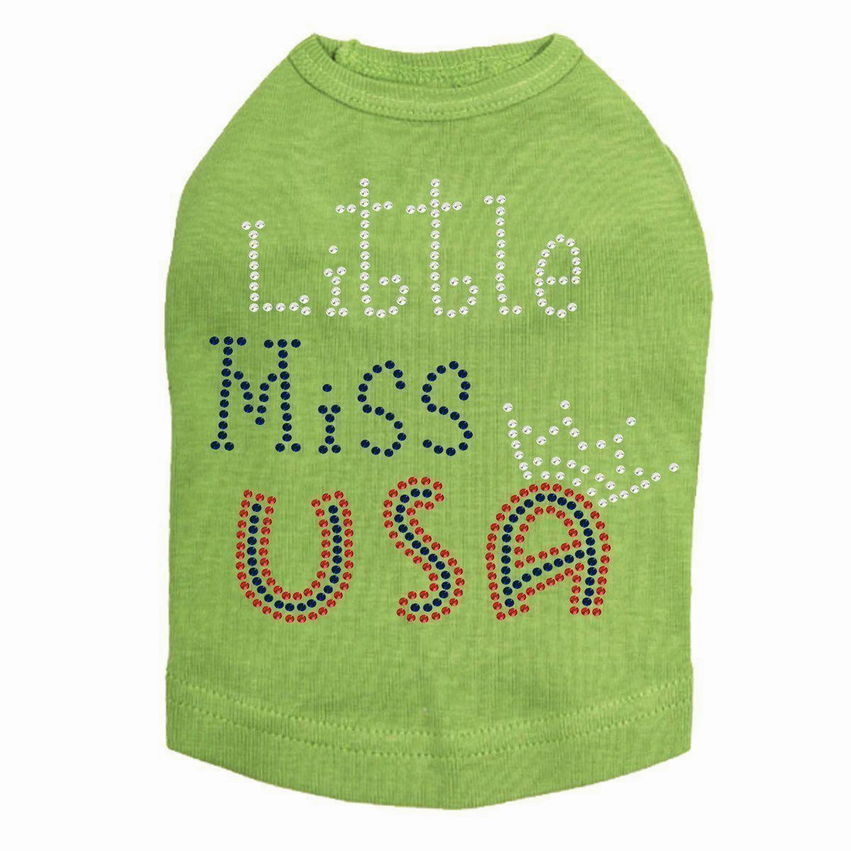 Little Miss Usa Rhinestone Dog Tank