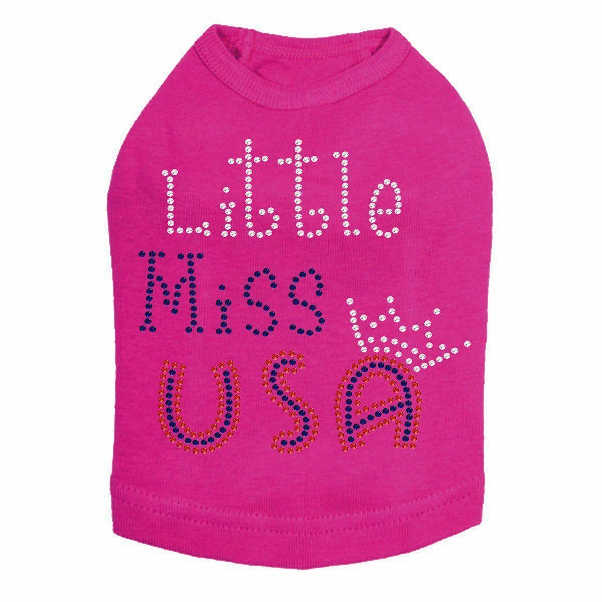Little Miss Usa Rhinestone Dog Tank
