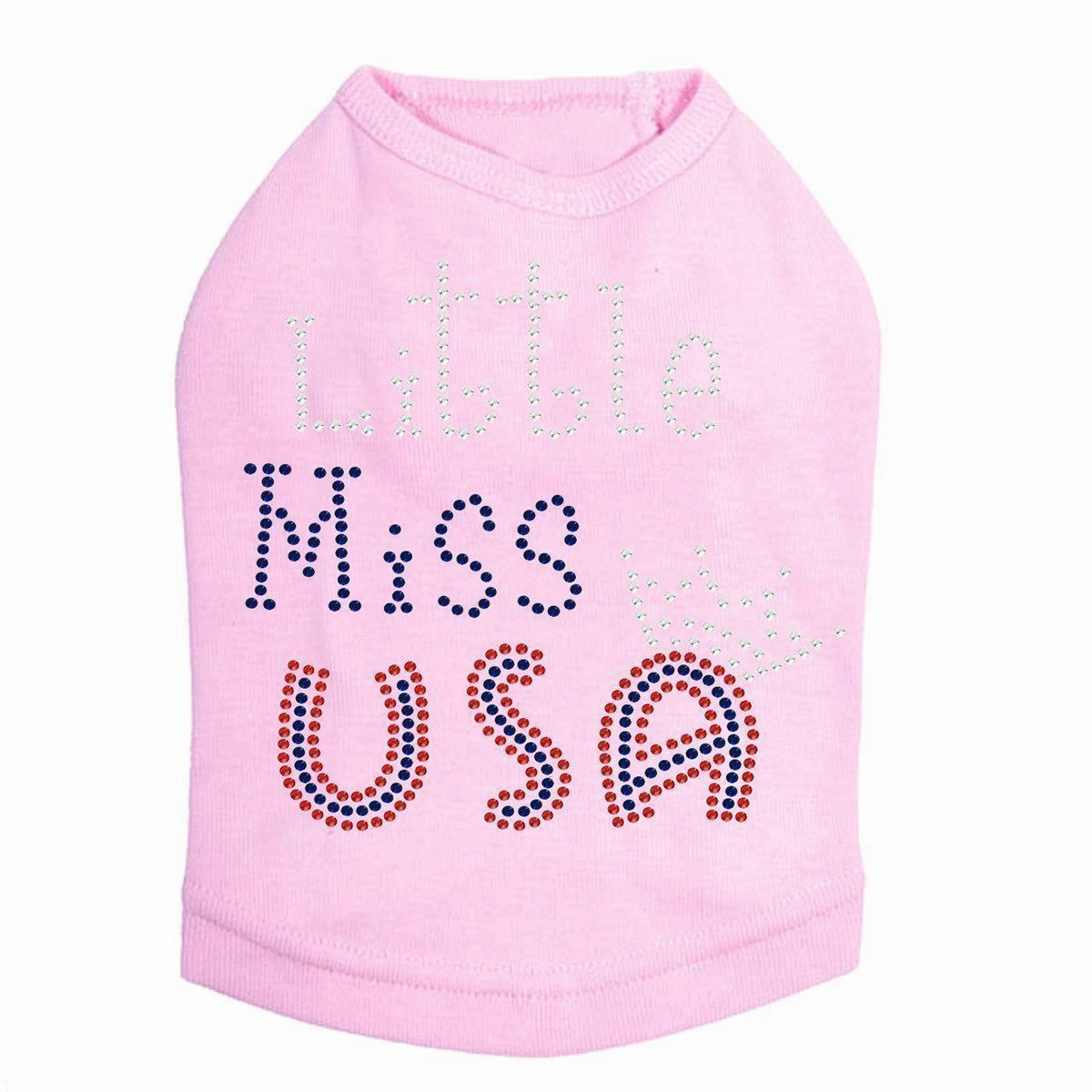 Little Miss Usa Rhinestone Dog Tank
