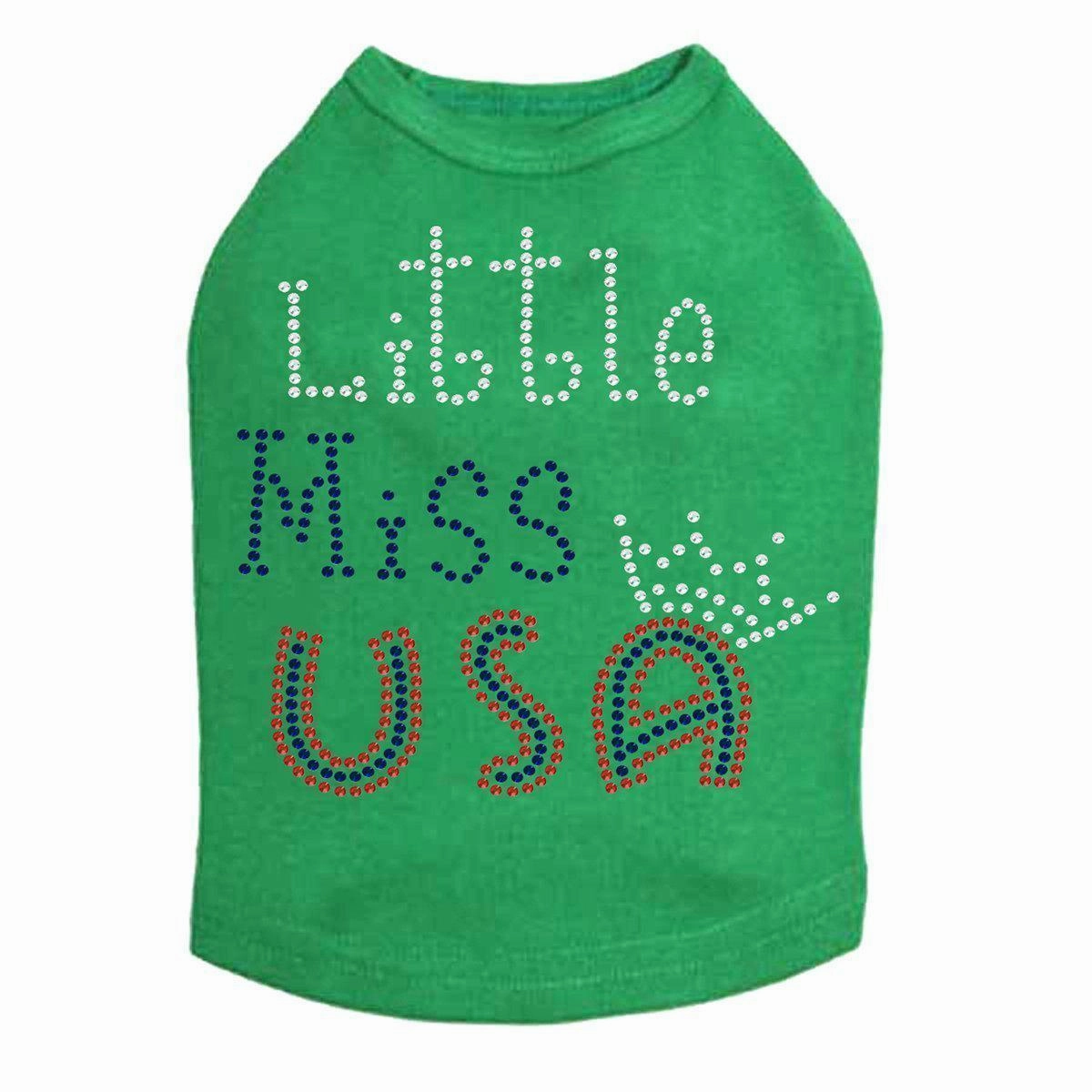 Little Miss Usa Rhinestone Dog Tank