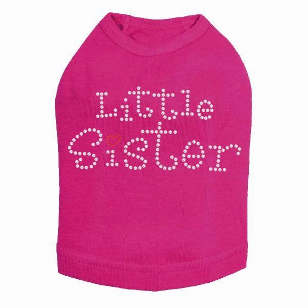 Little Sister Rhinestone Dog Tank