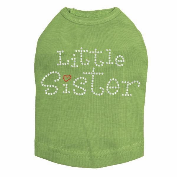 Little Sister Rhinestone Dog Tank
