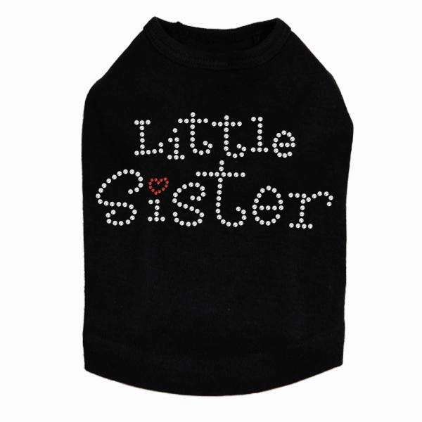 Little Sister Rhinestone Dog Tank