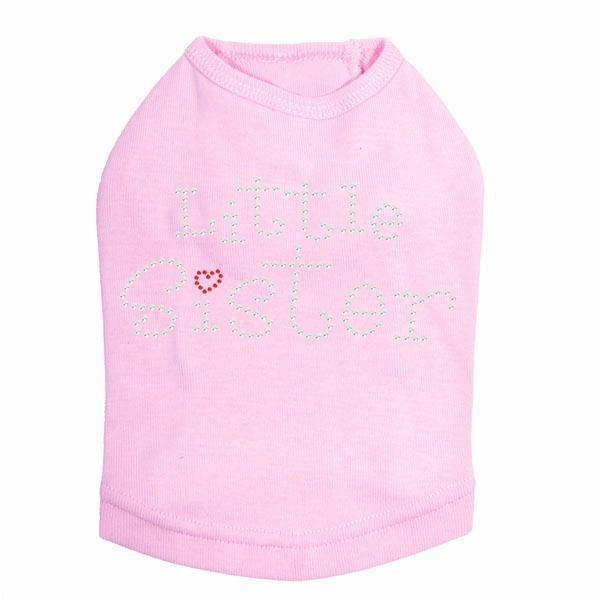 Little Sister Rhinestone Dog Tank