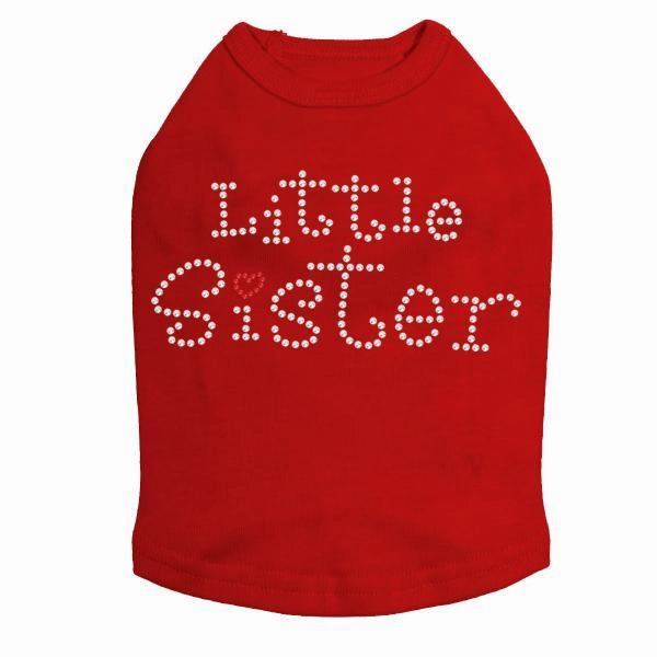 Little Sister Rhinestone Dog Tank