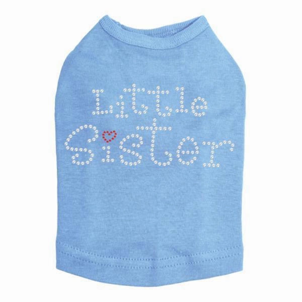Little Sister Rhinestone Dog Tank
