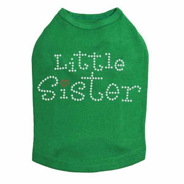 Little Sister Rhinestone Dog Tank