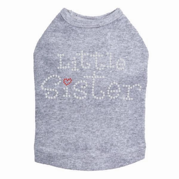 Little Sister Rhinestone Dog Tank