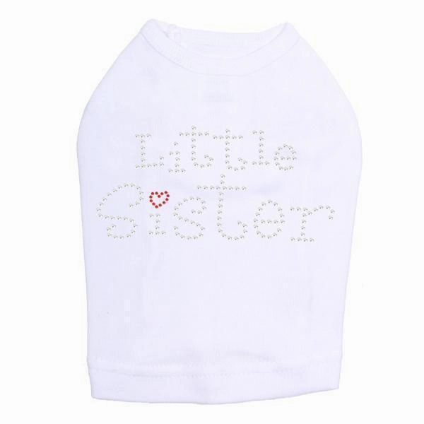 Little Sister Rhinestone Dog Tank