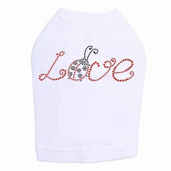 Love Ladybug Rhinestone Dog Tank