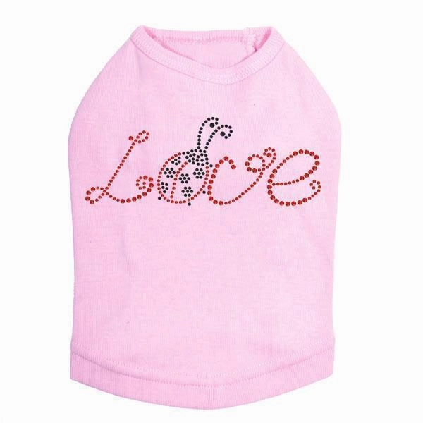Love Ladybug Rhinestone Dog Tank