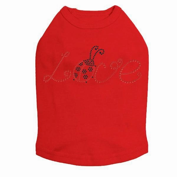 Love Ladybug Rhinestone Dog Tank