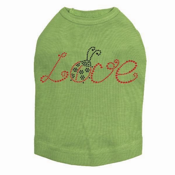 Love Ladybug Rhinestone Dog Tank