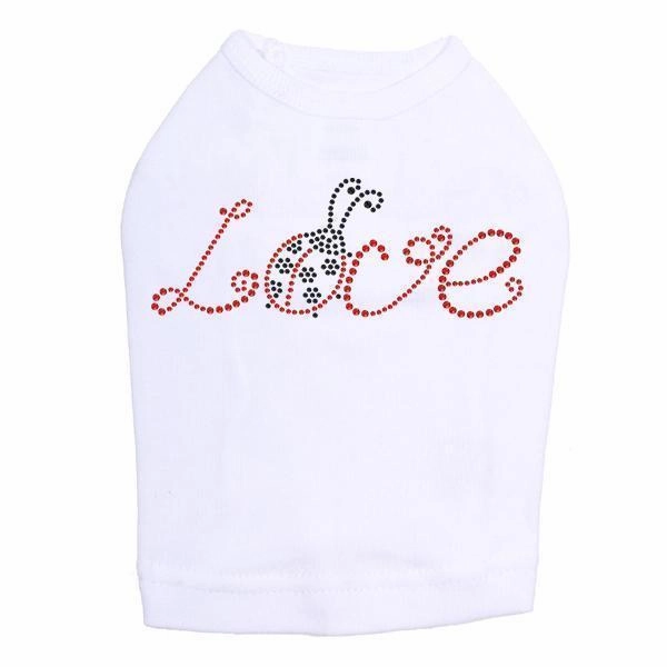 Love Ladybug Rhinestone Dog Tank