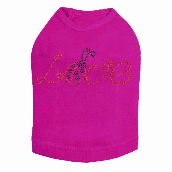 Love Ladybug Rhinestone Dog Tank
