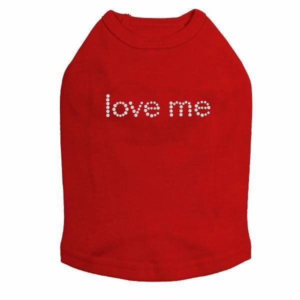 Love Me Rhinestone Dog Tank