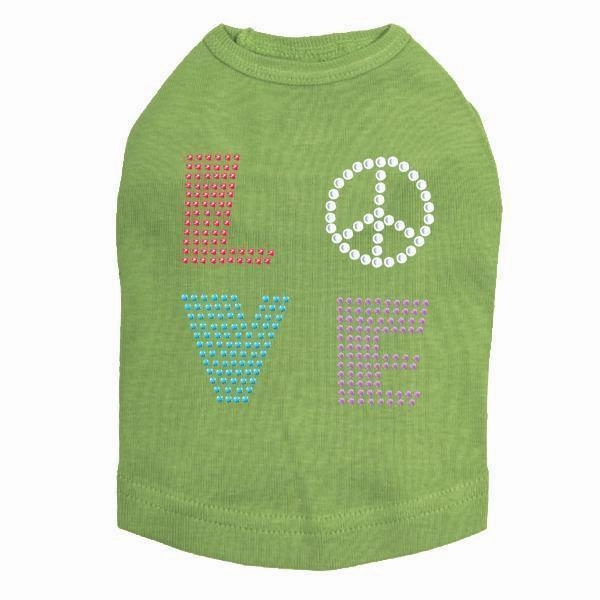 Love Rhinestone Dog Tank