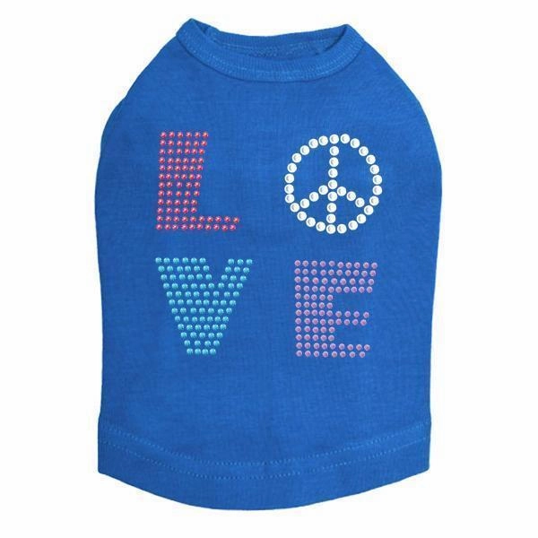 Love Rhinestone Dog Tank