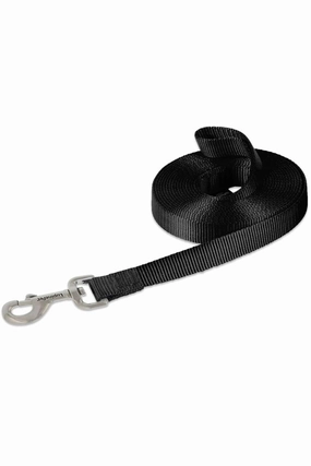 LupinePet Basic Solids Black Dog Training Leash
