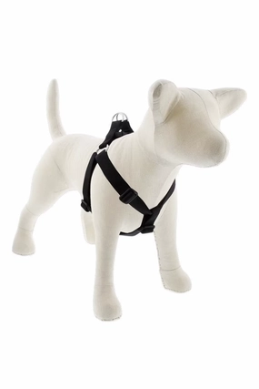 LupinePet Basic Solids Black Step-In Dog Harness