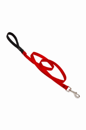 LupinePet Basic Solids Red 6ft Dog Leash