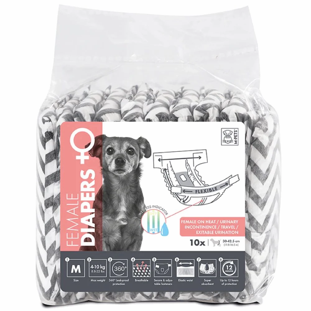 M Pets Diapers for Female Dogs (27.5x37cm)
