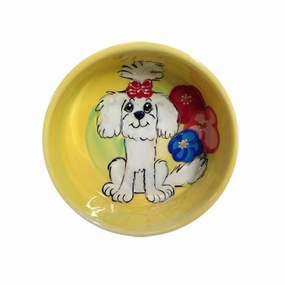 Maltese 4 Dog Bowl