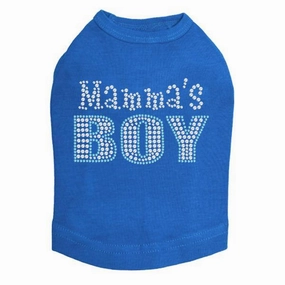 Mamma's Boy Rhinestone Dog Tank