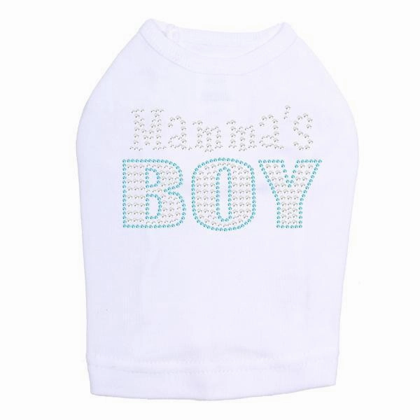 Mamma's Boy Rhinestone Dog Tank