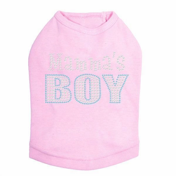 Mamma's Boy Rhinestone Dog Tank