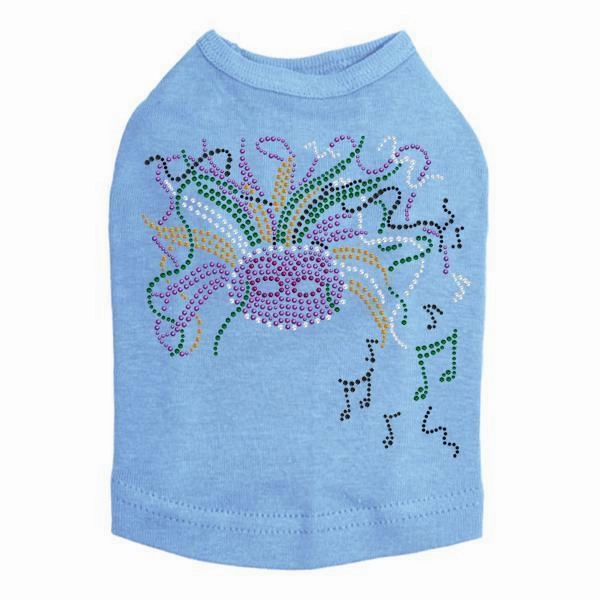 Mardi Gras Rhinestone Dog Tank
