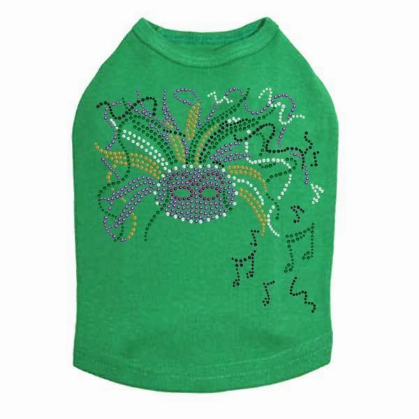 Mardi Gras Rhinestone Dog Tank
