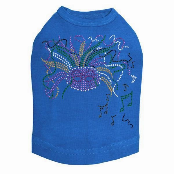 Mardi Gras Rhinestone Dog Tank