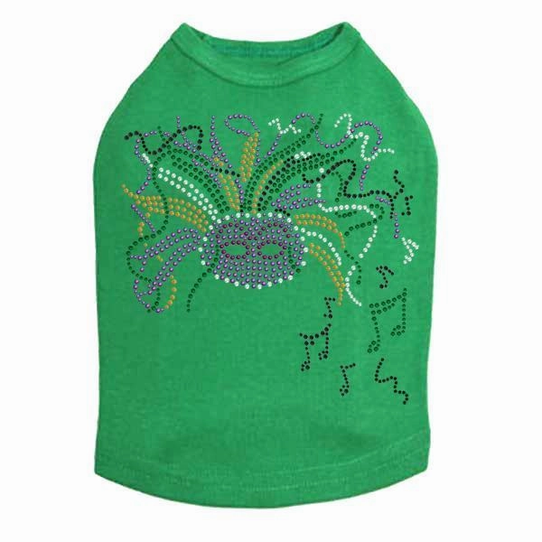 Mardi Gras Rhinestone Dog Tank
