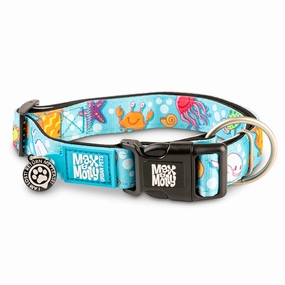 Max and Molly Blue Ocean Smart ID Collar for Dogs (Blue)