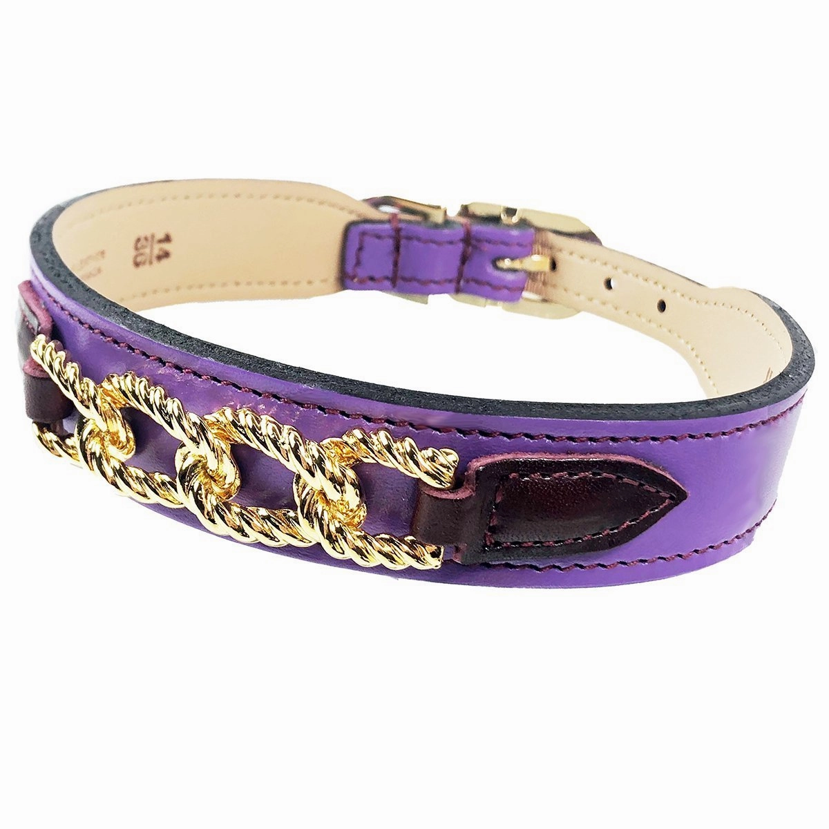 Mayfair Collection Dog Collar Grape/Wine