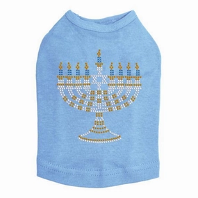 Menorah Rhinestone Dog Tank