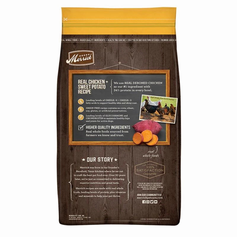 Merrick Grain Free - Real Chicken & Sweet Potato Recipe