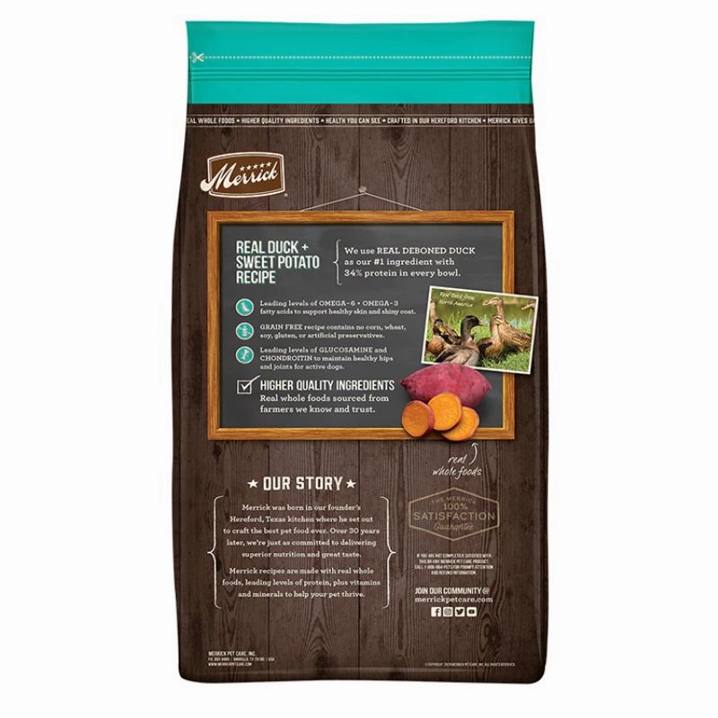 Merrick Grain Free - Real Duck & Sweet Potato Recipe