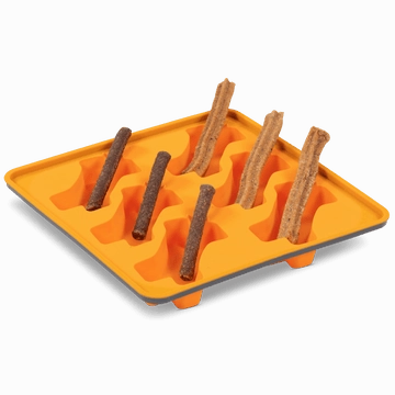 Messy Mutts Framed Silicone Treat Mold in Orange