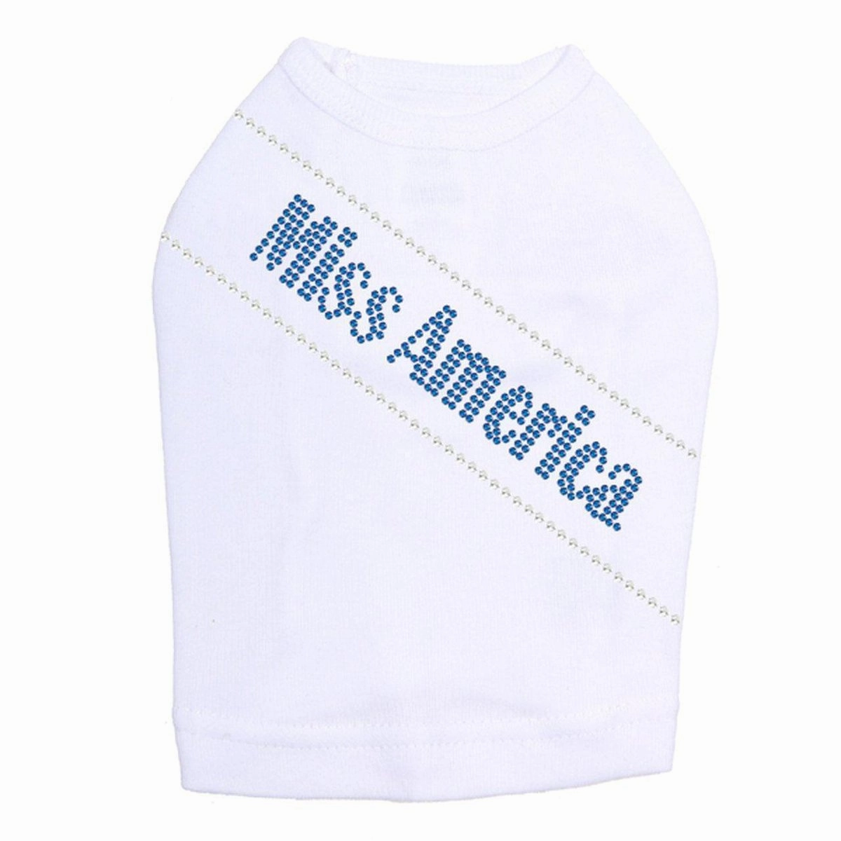 Miss America Rhinestone Dog Tank