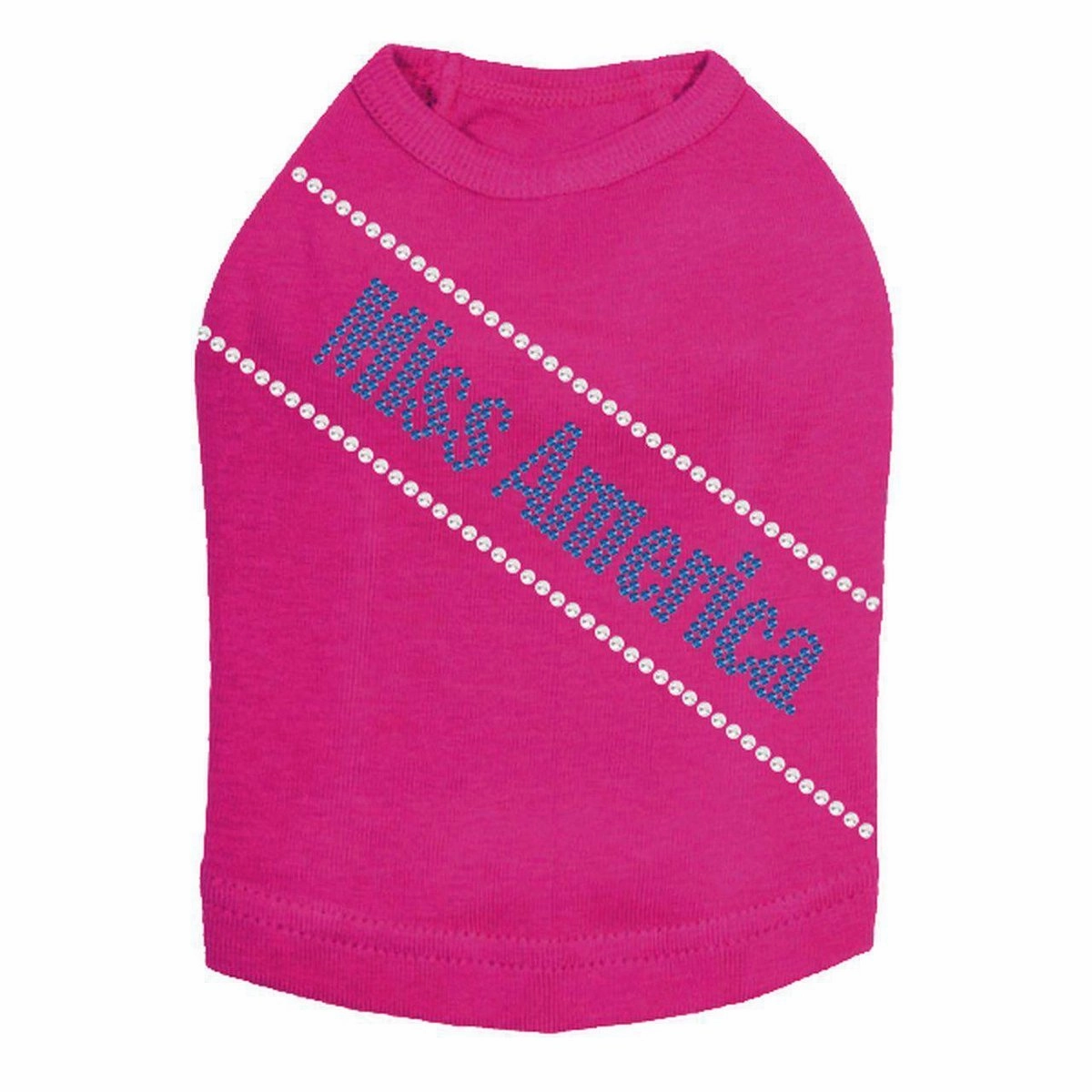 Miss America Rhinestone Dog Tank
