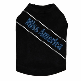 Miss America Rhinestone Dog Tank