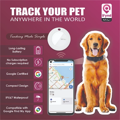 Mitag Go Anti Loss Device with Collar for Small Dogs (Black) | Android